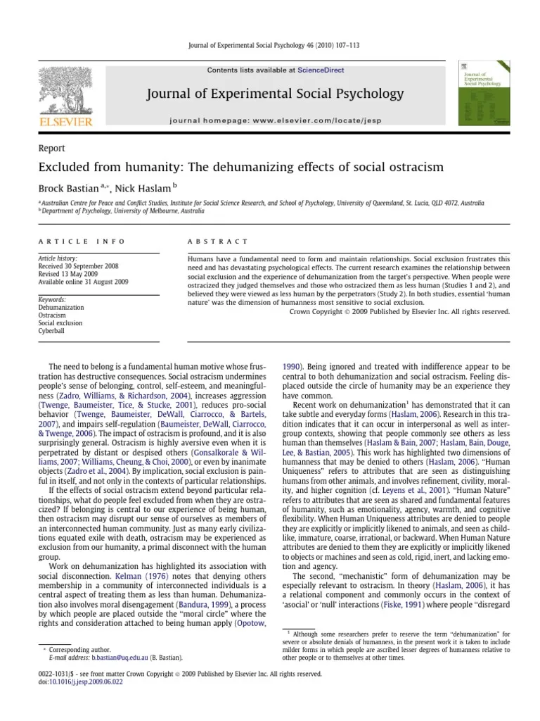 Journal of Experimental Social Psychology